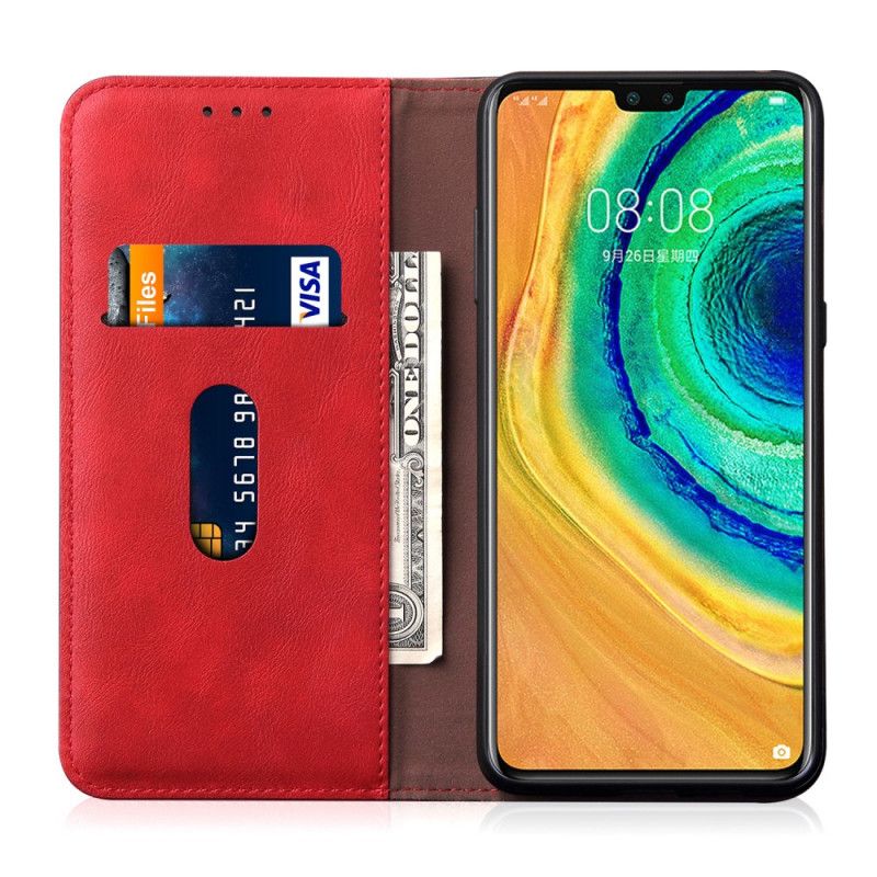 Folio-fodral Huawei Mate 30 Pro Svart Sydd Lädereffekt