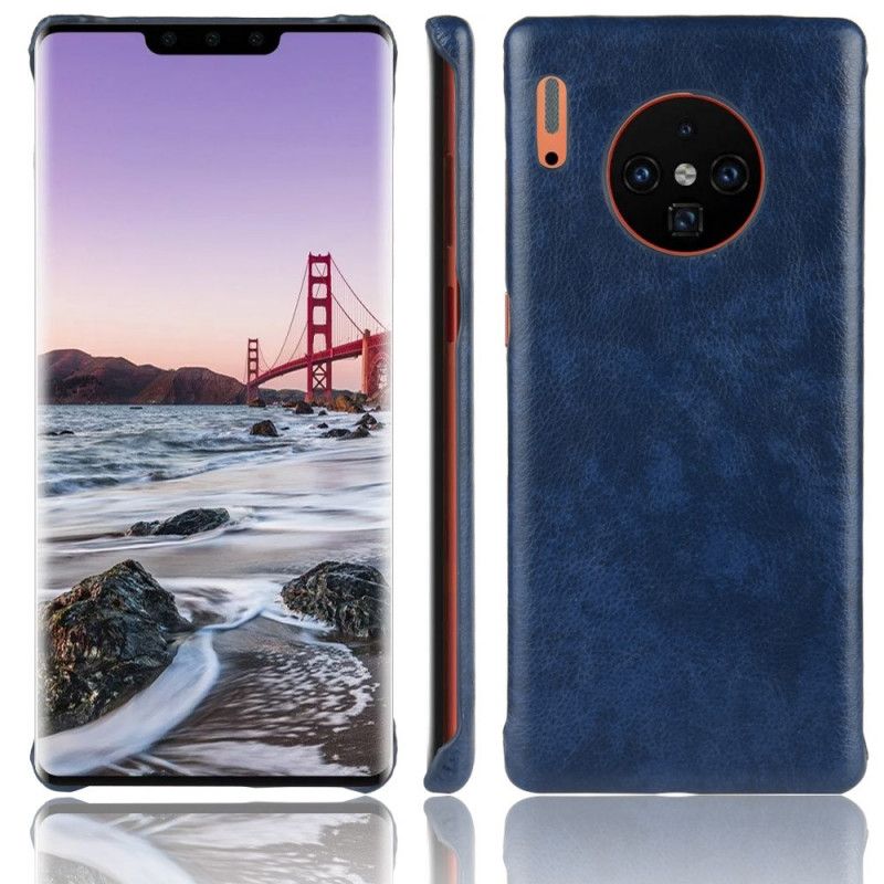 Skal för Huawei Mate 30 Pro Grå Prestanda Lychee Läder Effekt