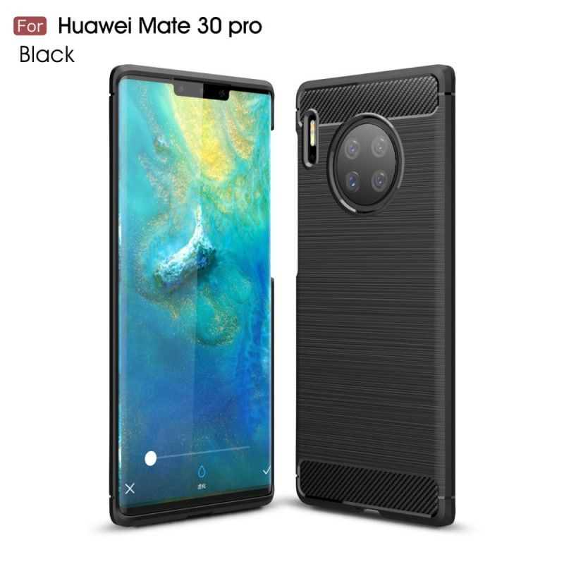 Skal för Huawei Mate 30 Pro Svart Borstad Kolfiber