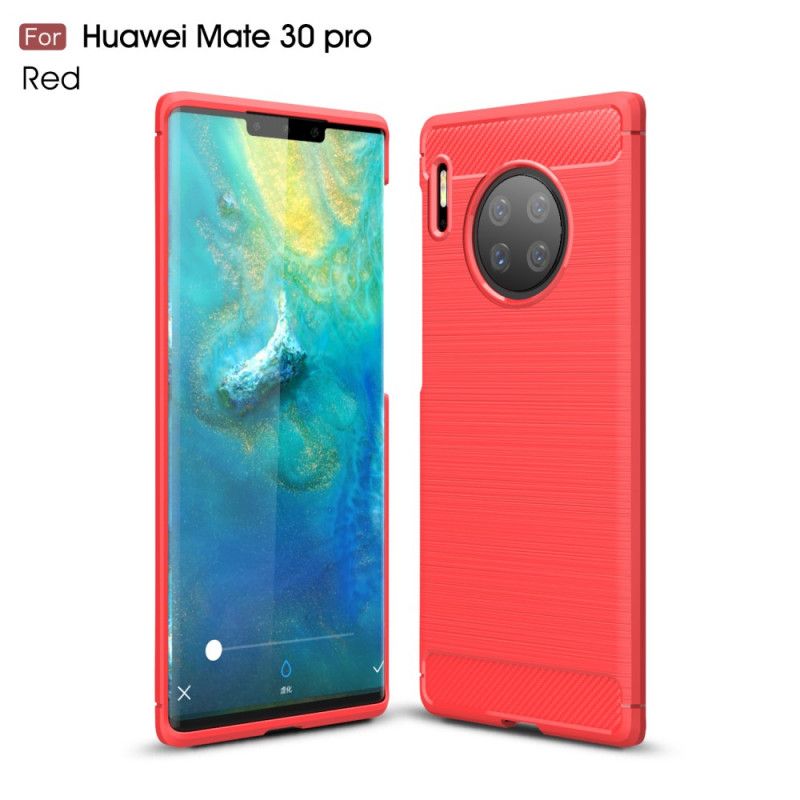 Skal för Huawei Mate 30 Pro Svart Borstad Kolfiber