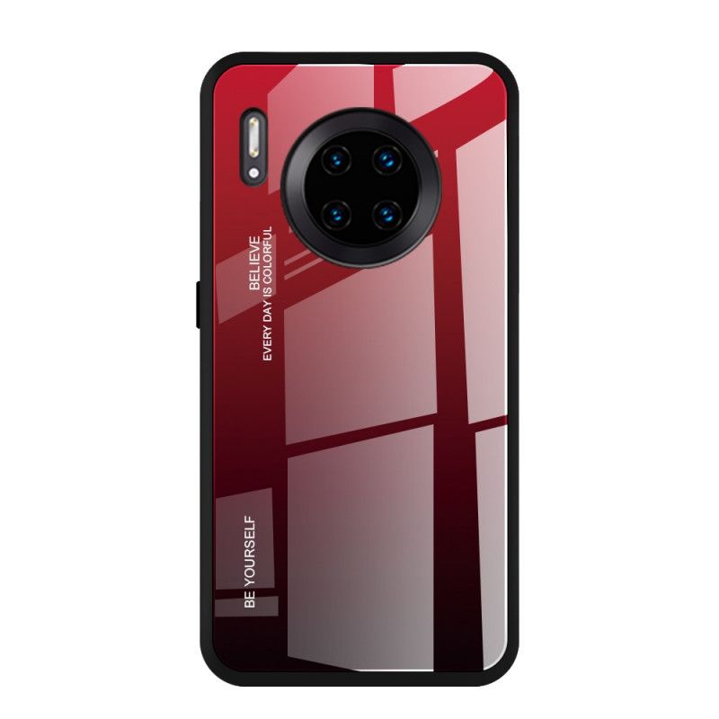 Skal Huawei Mate 30 Pro Röd Var Dig Själv Härdat Glas