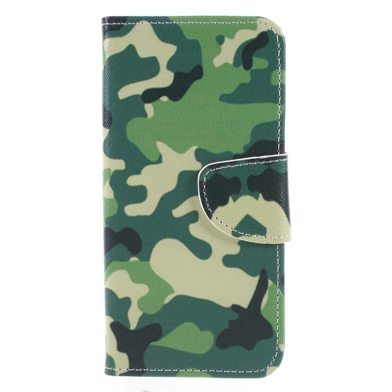 Läderfodral Honor 9 Lite Mobilskal Militär Kamouflage