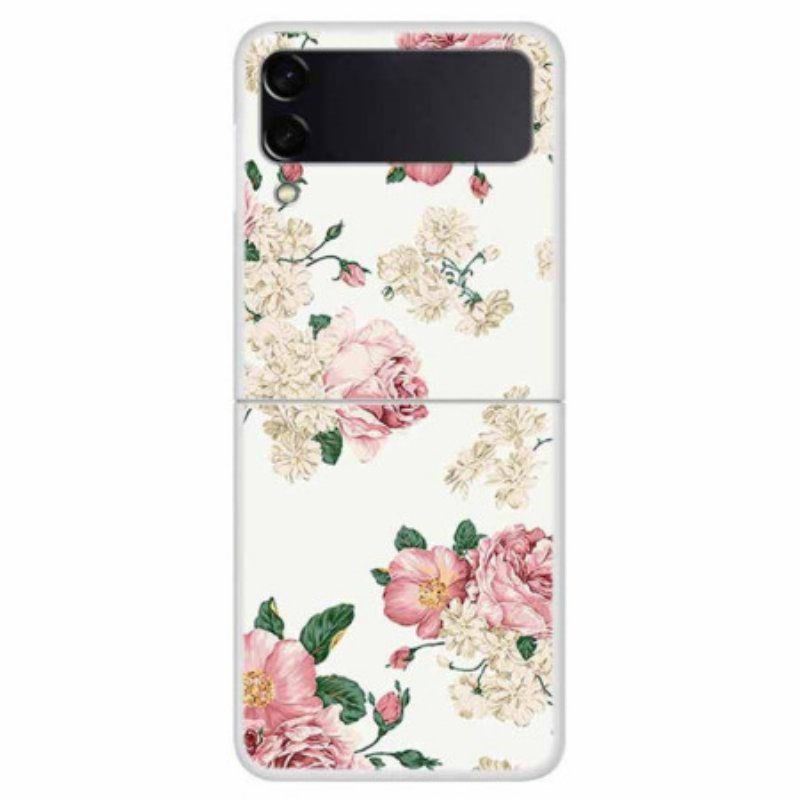 Folio-fodral Skal Samsung Galaxy Z Flip 4 Läderfodral Liberty Blommor