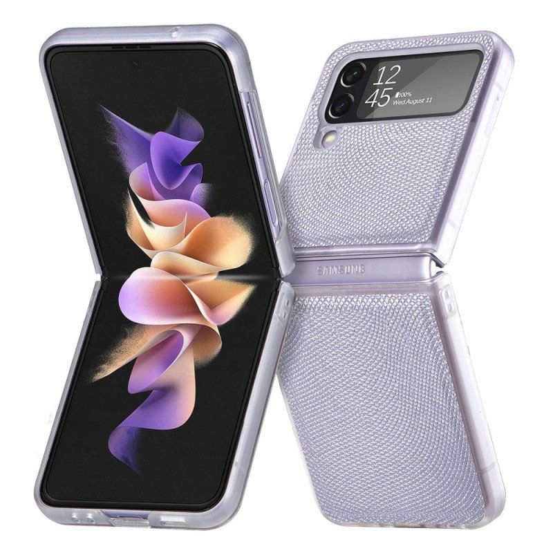 Folio-fodral Skal Samsung Galaxy Z Flip 4 Läderfodral Snake Style På Klar Silikon