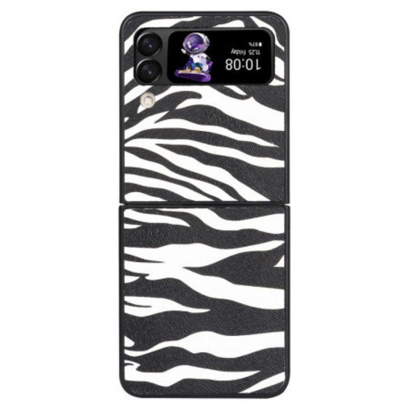 Folio-fodral Skal Samsung Galaxy Z Flip 4 Läderfodral Zebra