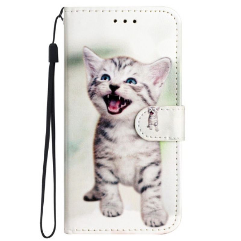 Fodral iPhone 16 Pro Max Liten Katt Med Rem