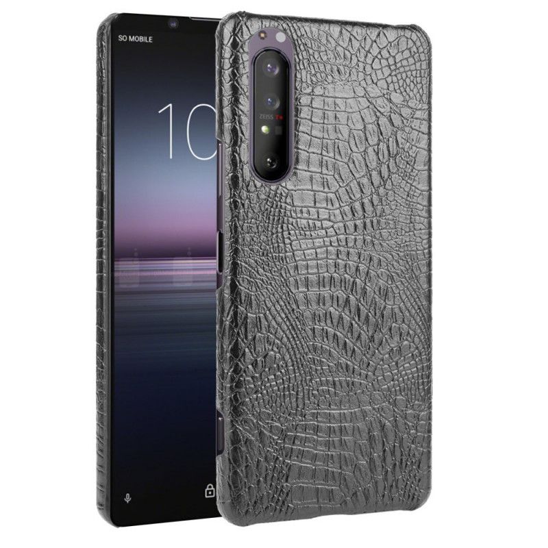 Skal Sony Xperia 1 II Svart Krokodilhudeffekt