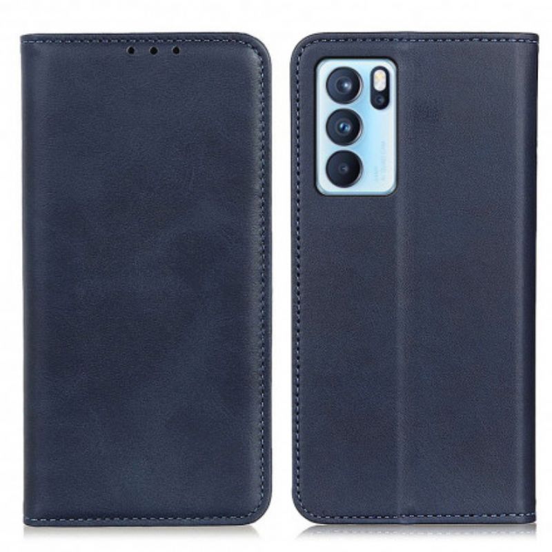 Folio-fodral Oppo Reno 6 Pro 5g Split Leather Elegance