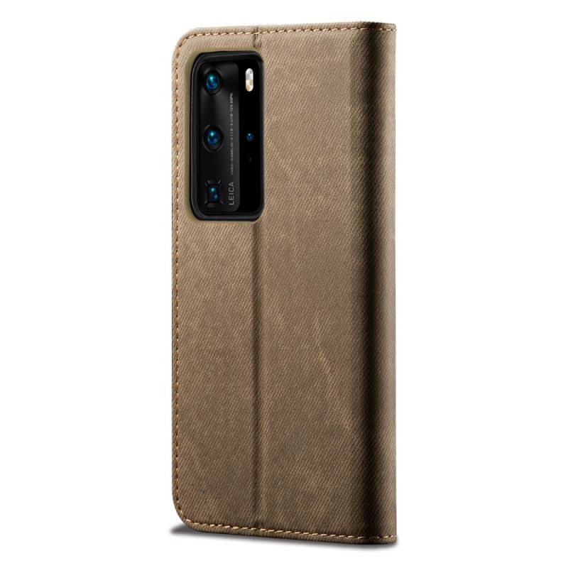 Folio-fodral Huawei P40 Pro Jeans I Imiterat Läder