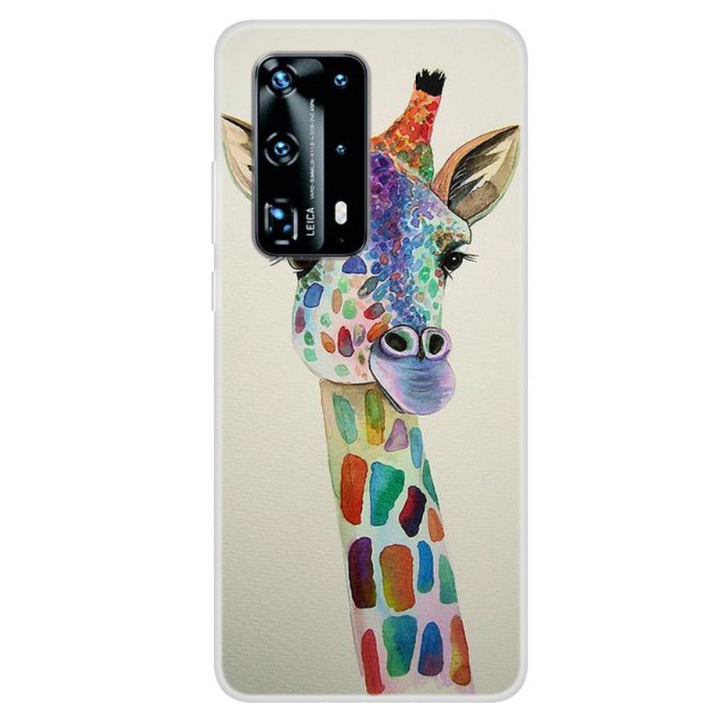 Skal för Huawei P40 Pro Färgglad Giraff