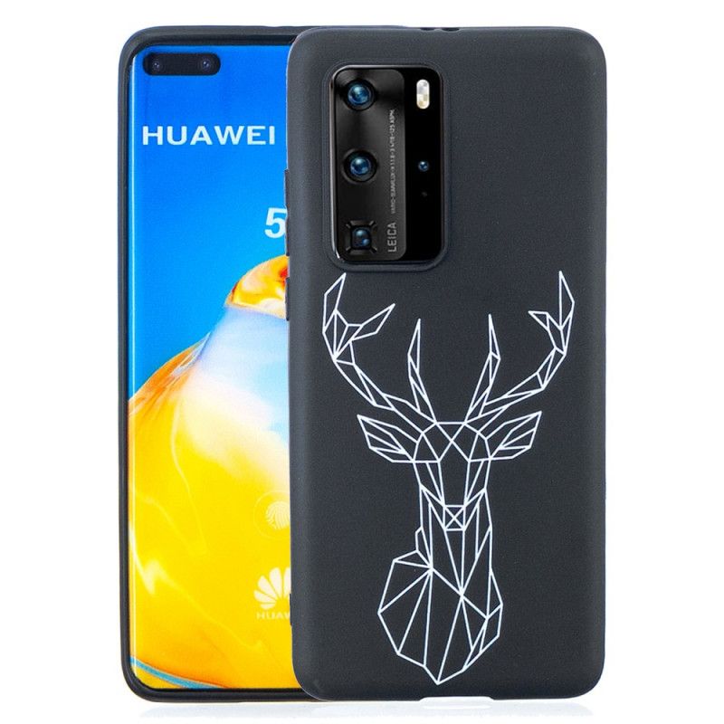 Skal Huawei P40 Pro Flexibel Silikonhjortgrafik