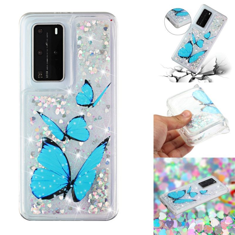 Skal Huawei P40 Pro Flygande Glitterfjärilar