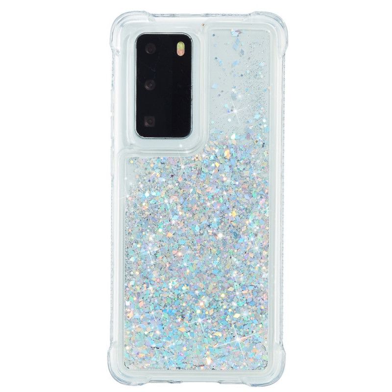 Skal Huawei P40 Pro Magenta Mobilskal Lustglitter