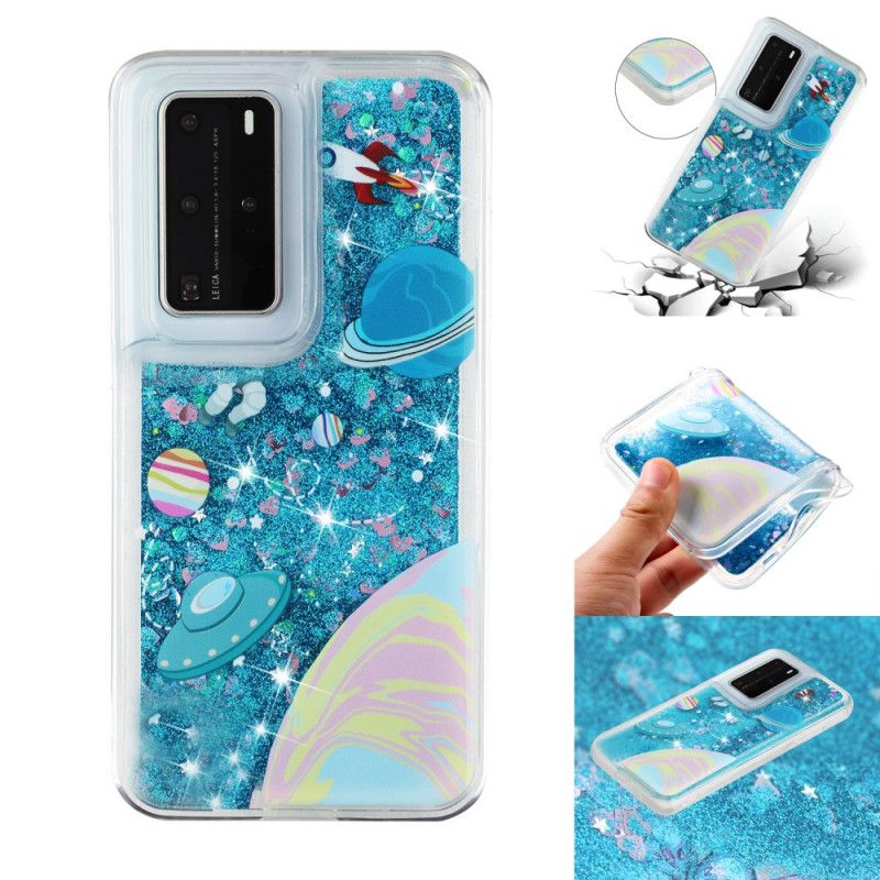 Skal Huawei P40 Pro Mobilskal Glitterutrymme