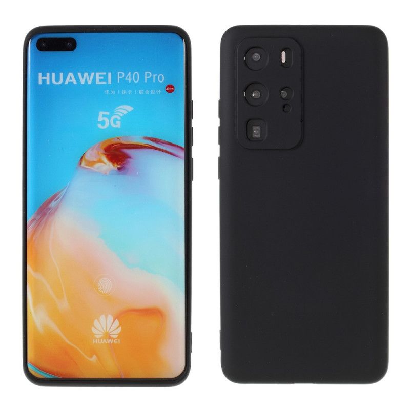 Skal Huawei P40 Pro Svart Flytande Silikon På X-Nivå