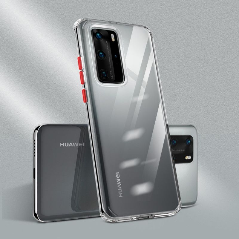 Skal Huawei P40 Pro Svart Genomskinliga Färgade Knappar