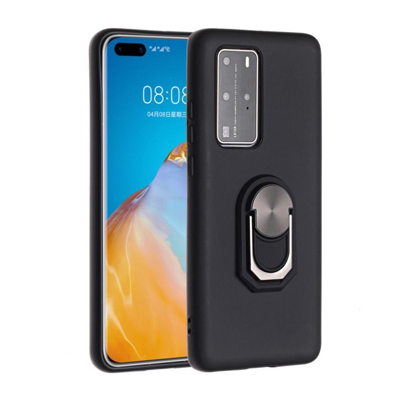 Skal Huawei P40 Pro Svart Metalliserat Ringstöd