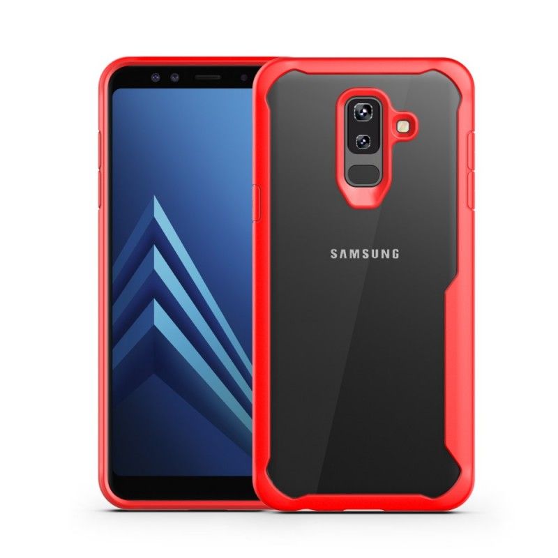 Skal Samsung Galaxy A6 Plus Röd Hybridavfasade Kanter