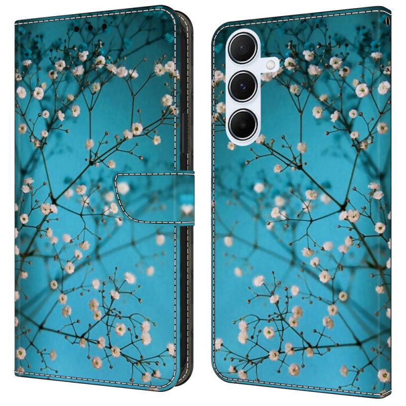 Läderfodral Samsung Galaxy A16 5g Telefonfodral Blommande Grenar