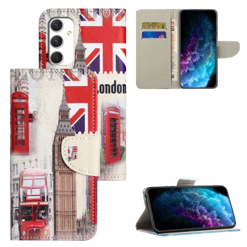 Läderfodral Samsung Galaxy A16 5g Telefonfodral London Life