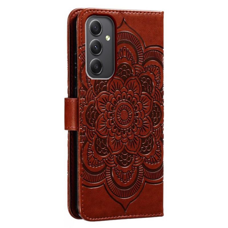 Läderfodral Samsung Galaxy A16 5g Telefonfodral Mandala Remmönster