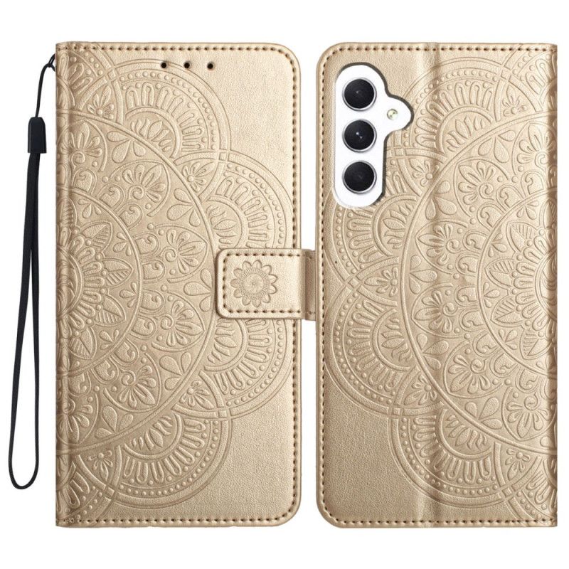 Läderskal Fodral Samsung Galaxy A16 5g Mandala Design Med Rem