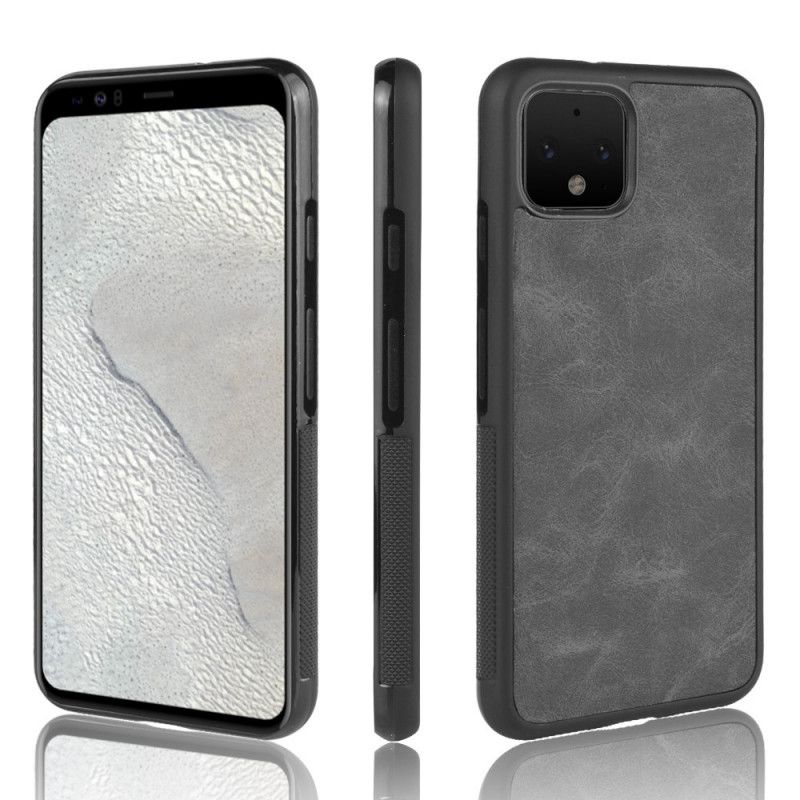 Skal Google Pixel 4 Grå Vintage Look Lädereffekt