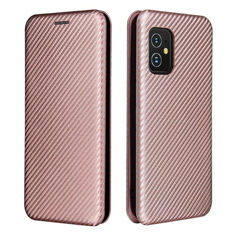 Folio-fodral Asus Zenfone 8 Kolfiber Med Stödring