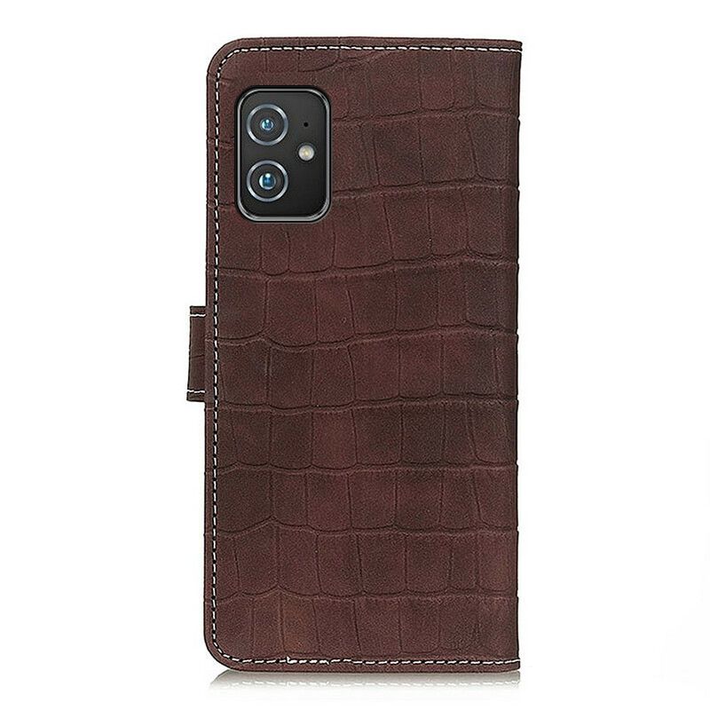 Läderfodral Asus Zenfone 8 Telefonfodral Crocodile Power