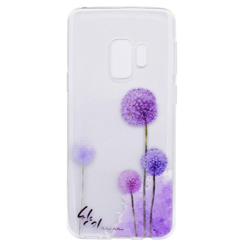 Skal för Samsung Galaxy S9 Plus Transparent Färgade Maskrosor