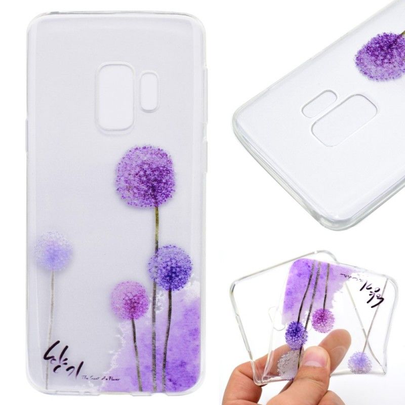 Skal för Samsung Galaxy S9 Plus Transparent Färgade Maskrosor