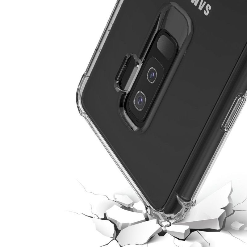 Skal Samsung Galaxy S9 Plus Svart Genomskinliga Skyddskuddar