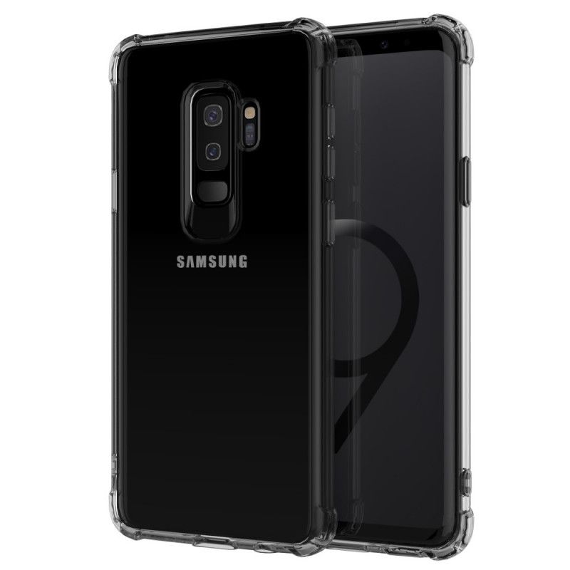 Skal Samsung Galaxy S9 Plus Svart Genomskinliga Skyddskuddar