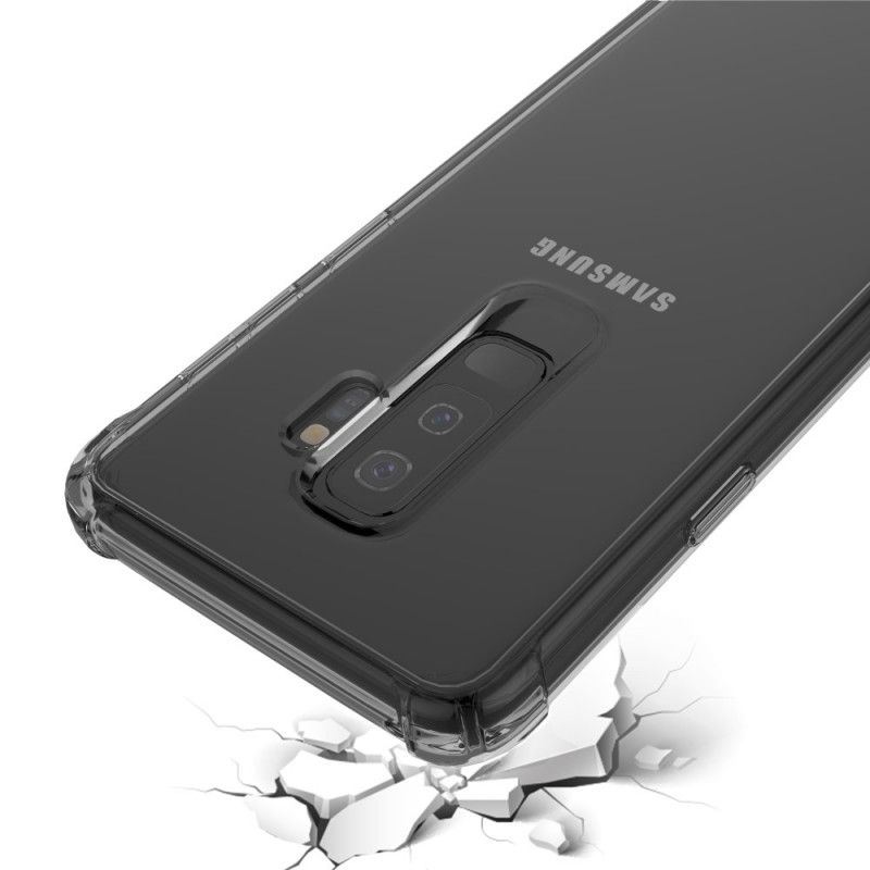 Skal Samsung Galaxy S9 Plus Svart Genomskinliga Skyddskuddar