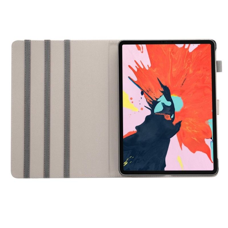 Läderfodral iPad Pro 11" (2018) (2020) Mörkblå Enkay Trästruktur