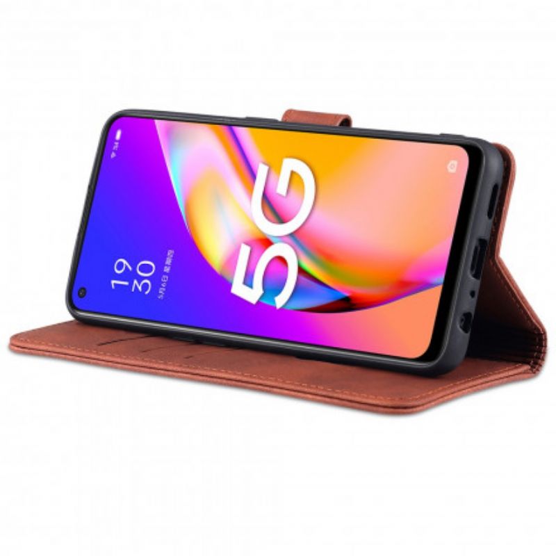 Fodral Oppo A94 5g Azns Lädereffekt