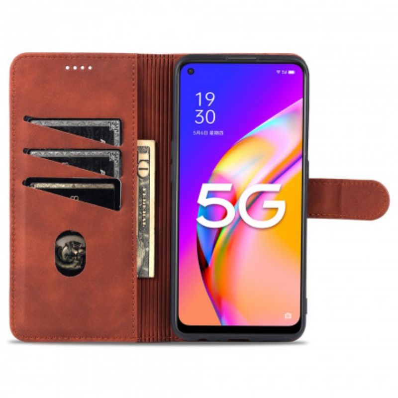 Fodral Oppo A94 5g Azns Lädereffekt