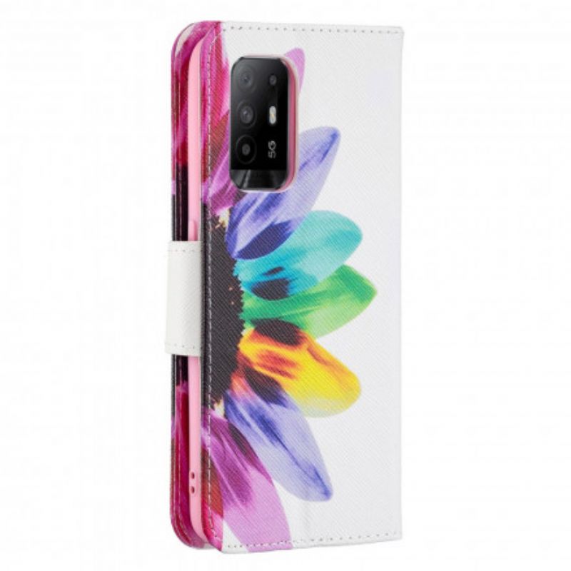 Fodral Oppo A94 5g Blommavattenfärg