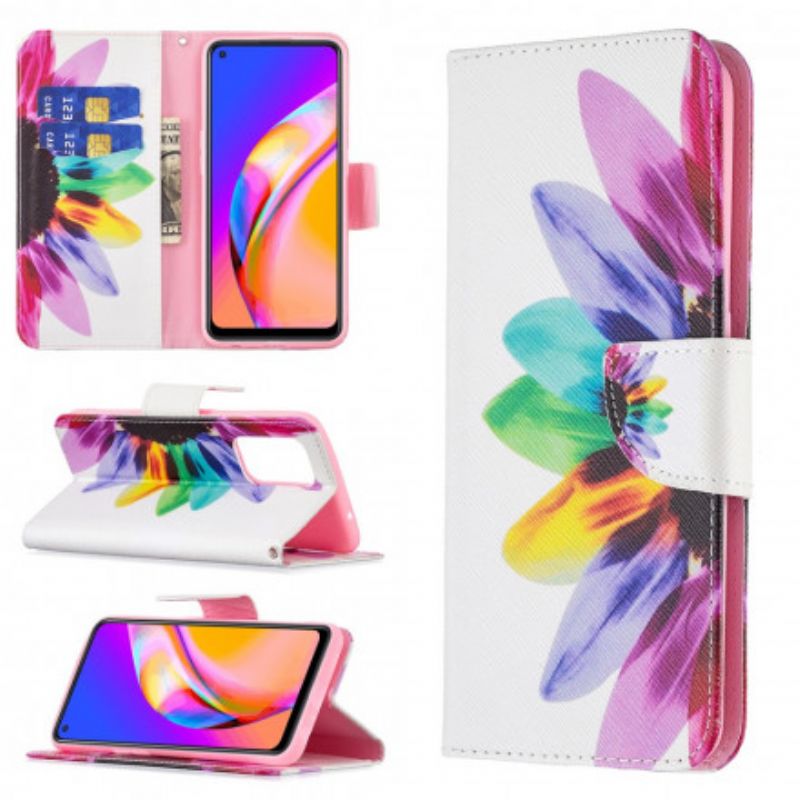 Fodral Oppo A94 5g Blommavattenfärg