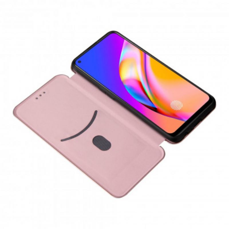 Folio-fodral För Oppo A94 5g Färgad Kolsilikon