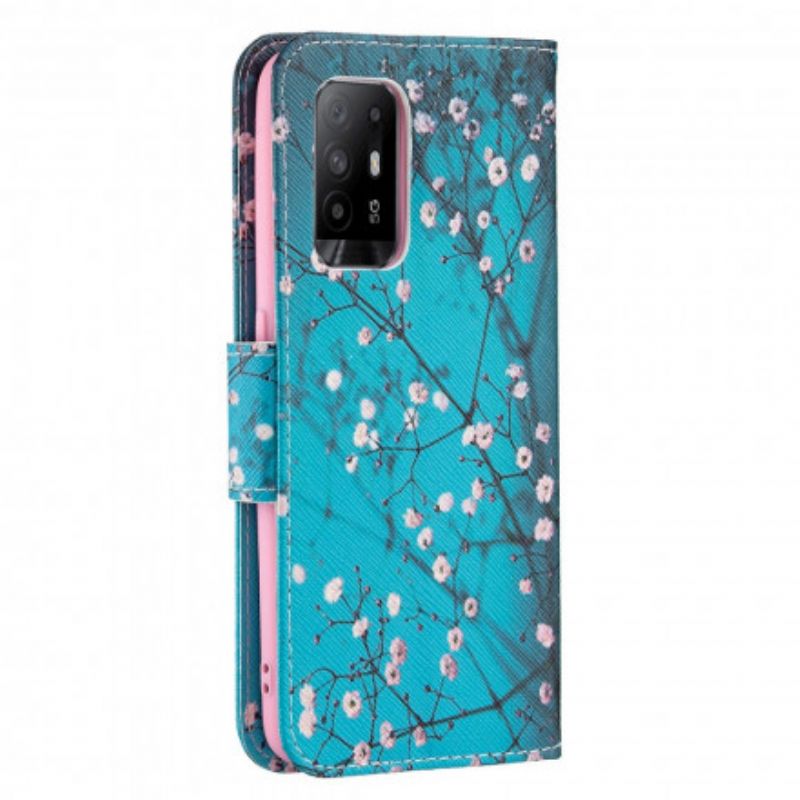 Folio-fodral Oppo A94 5g Blommande Grenar