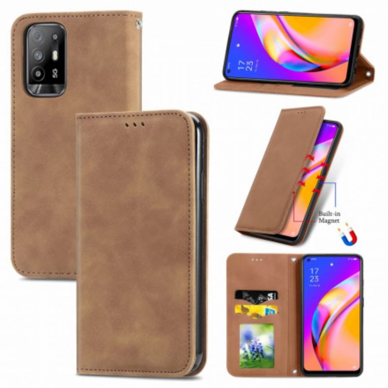 Folio-fodral Oppo A94 5g Skin-touch