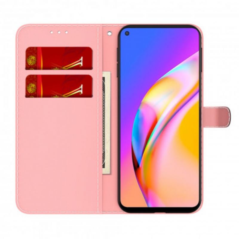 Läderskal Fodral Oppo A94 5g Akvarell