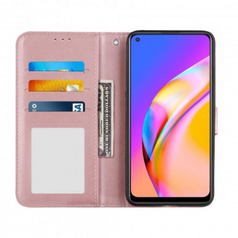 Skyddsfodral Oppo A94 5g Geo Lädereffektband