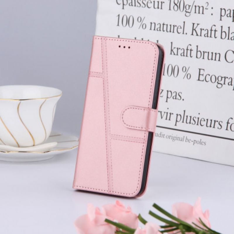 Skyddsfodral Oppo A94 5g Geo Lädereffektband