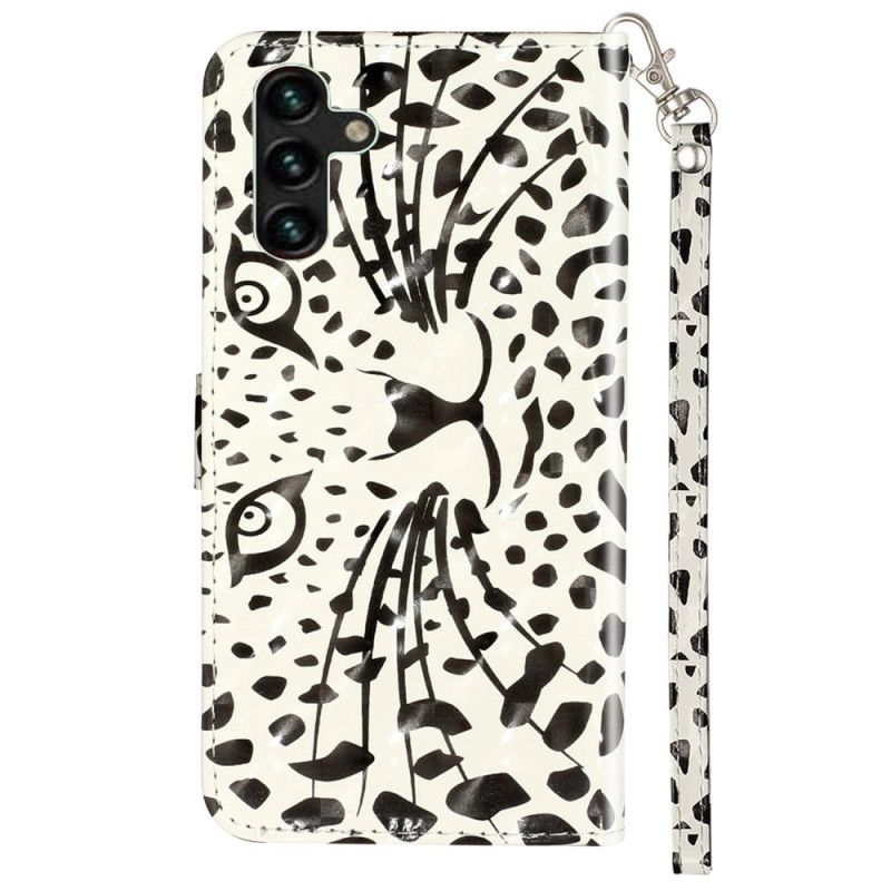 Fodral Samsung Galaxy S24 Fe Leopardhuvud Med Rem