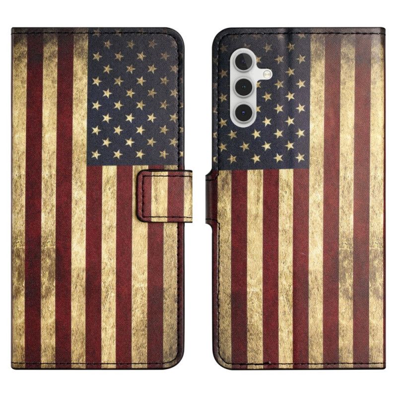 Fodral Samsung Galaxy S24 Fe Vintage Amerikansk Flagga