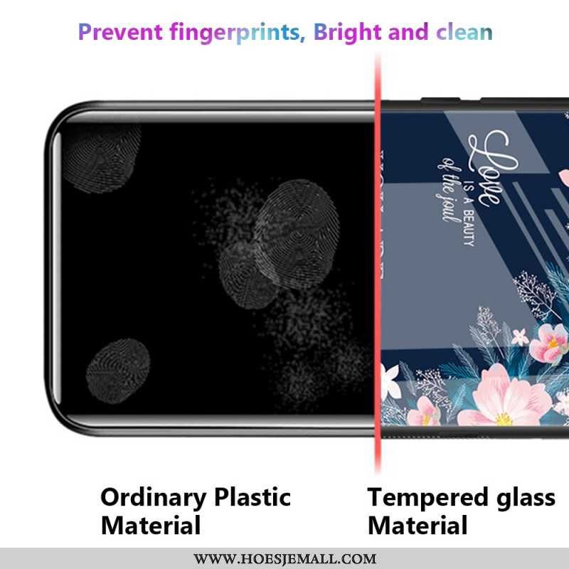 Skal Samsung Galaxy S24 Fe Hjärtguld I Härdat Glas På Svart Bakgrund