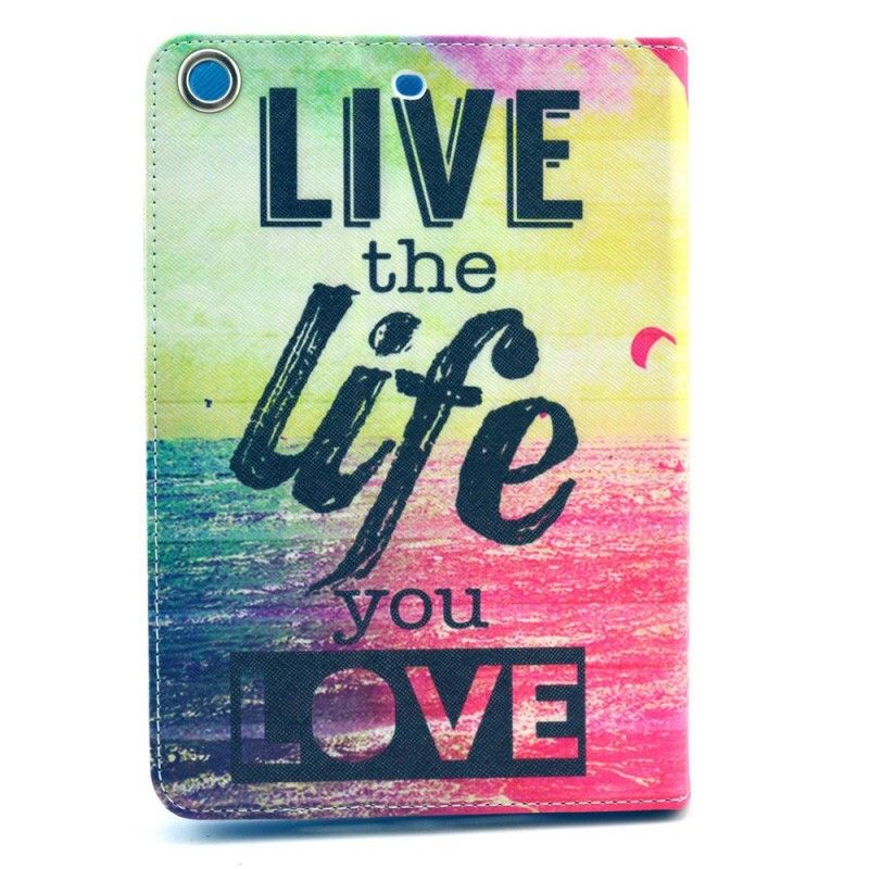 Läderfodral iPad Mini 3/2/1 Mobilskal Lev Det Liv Du Älskar