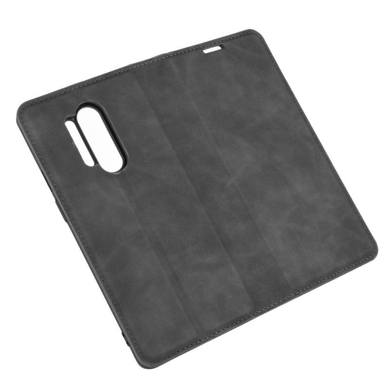 Folio-fodral OnePlus 8 Pro Svart Mobilskal Elegant Lädereffekt